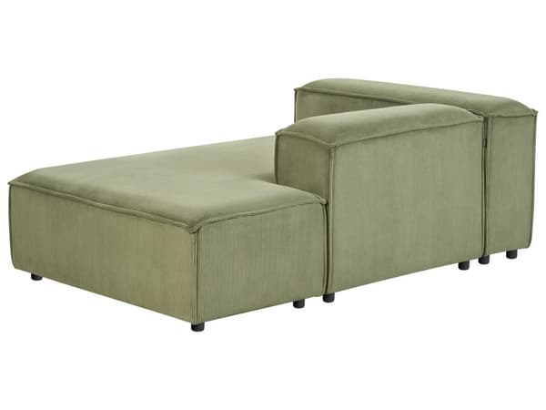 Chaiselong Grøn Fløjl Daybed med Ryglæn Gæsteseng Multifunktionel Chaise Venstrevendt Sofa Moderne til Stuen