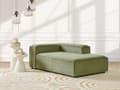 Miniatyrbillede 2 af 11: Chaiselong Grøn Fløjl Daybed med Ryglæn Gæsteseng Multifunktionel Chaise Venstrevendt Sofa Moderne til Stuen