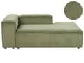 Miniatyrbillede 1 af 11: Chaiselong Grøn Fløjl Daybed med Ryglæn Gæsteseng Multifunktionel Chaise Venstrevendt Sofa Moderne til Stuen