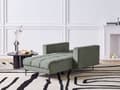 Miniatyrbillede 4 af 10: Chaiselong Grøn Polyester Daybed med Ryglæn Gæsteseng Multifunktionel Chaise med Splitback Sofa Moderne til Stuen
