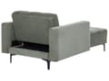 Miniatyrbillede 7 af 10: Chaiselong Grøn Polyester Daybed med Ryglæn Gæsteseng Multifunktionel Chaise med Splitback Sofa Moderne til Stuen