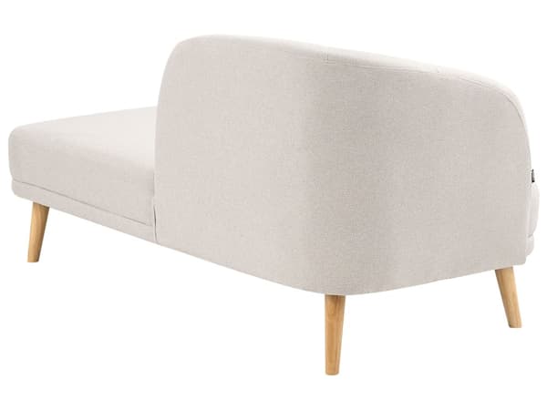 Schäslong Vänster Ljusbeige Polyester Traditionell Dagbädd i Retro-stil Möbler Vardagsrum