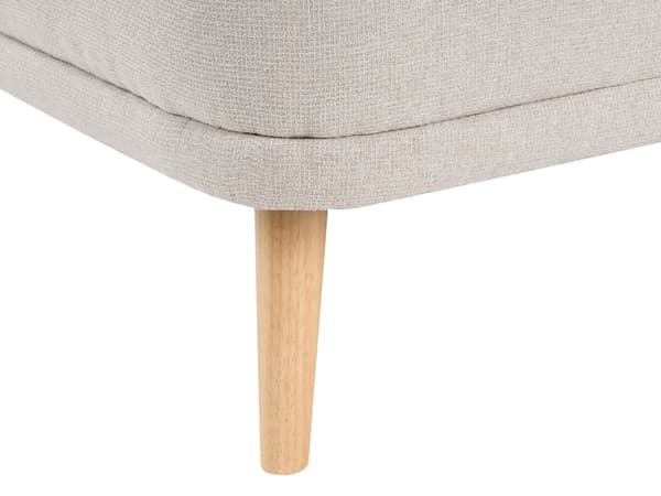 Schäslong Vänster Ljusbeige Polyester Traditionell Dagbädd i Retro-stil Möbler Vardagsrum