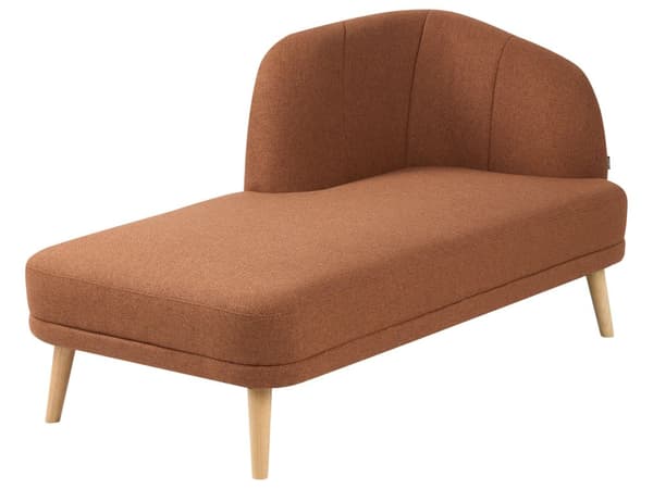 Schäslong Höger Gyllenbrun Polyester Traditionell Dagbädd i Retro-stil Möbler Vardagsrum