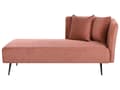 Miniatyrbild 1 av 11: Schäslong Röd Höger Polyestertyg Klädsel med Dekorativa Kuddar Metallben Modern Design Vardagsrum