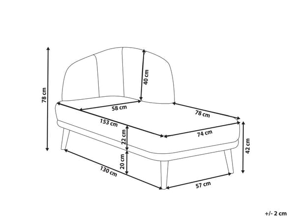 Chaiselong Gyldenbrun Polyester Daybed med Ryglæn Gæsteseng Multifunktionel Chaise Venstrevendt Sofa Moderne til Stuen
