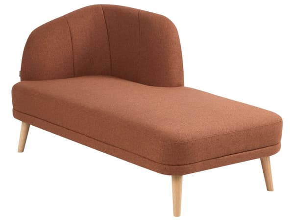 Chaiselong Gyldenbrun Polyester Daybed med Ryglæn Gæsteseng Multifunktionel Chaise Venstrevendt Sofa Moderne til Stuen