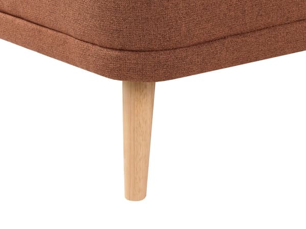 Chaiselong Gyldenbrun Polyester Daybed med Ryglæn Gæsteseng Multifunktionel Chaise Venstrevendt Sofa Moderne til Stuen