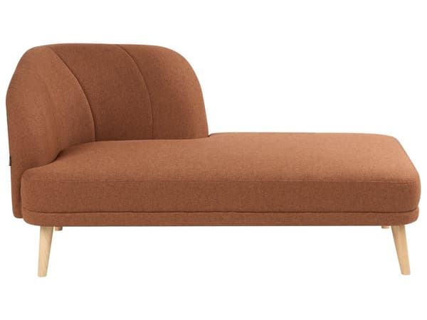 Chaiselong Gyldenbrun Polyester Daybed med Ryglæn Gæsteseng Multifunktionel Chaise Venstrevendt Sofa Moderne til Stuen
