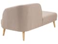Miniatyrbillede 5 af 8: Chaiselong Lysebrun Polyester Daybed med Ryglæn Gæsteseng Multifunktionel Chaise Højrevendt Sofa Moderne til Stuen
