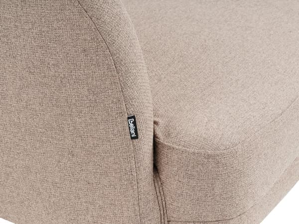 Chaiselong Lysebrun Polyester Daybed med Ryglæn Gæsteseng Multifunktionel Chaise Højrevendt Sofa Moderne til Stuen
