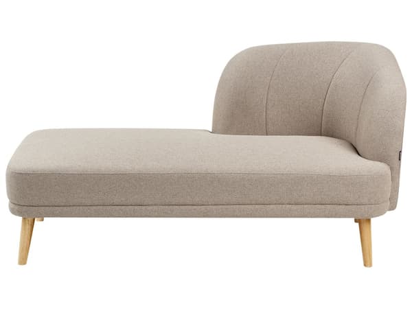 Chaiselong Lysebrun Polyester Daybed med Ryglæn Gæsteseng Multifunktionel Chaise Højrevendt Sofa Moderne til Stuen