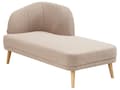 Miniatyrbillede 4 af 8: Chaiselong Lysebrun Polyester Daybed med Ryglæn Gæsteseng Multifunktionel Chaise Venstrevendt Sofa Moderne til Stuen