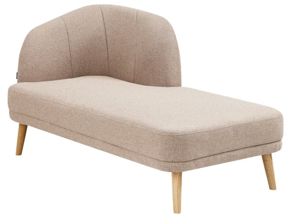 Chaiselong Lysebrun Polyester Daybed med Ryglæn Gæsteseng Multifunktionel Chaise Venstrevendt Sofa Moderne til Stuen