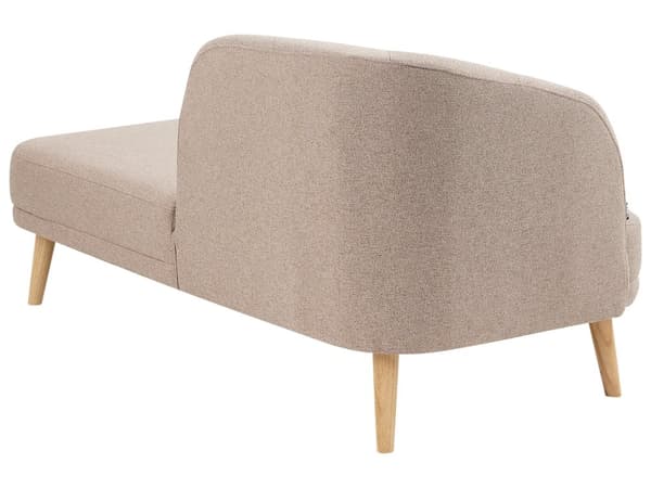 Chaiselong Lysebrun Polyester Daybed med Ryglæn Gæsteseng Multifunktionel Chaise Venstrevendt Sofa Moderne til Stuen