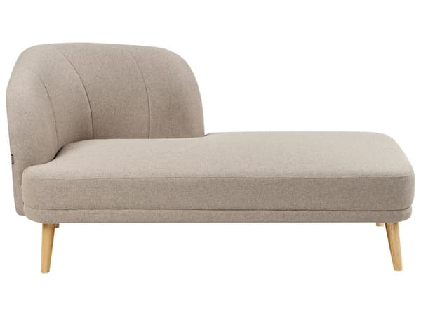 Chaiselong Lysebrun Polyester Daybed med Ryglæn Gæsteseng Multifunktionel Chaise Venstrevendt Sofa Moderne til Stuen