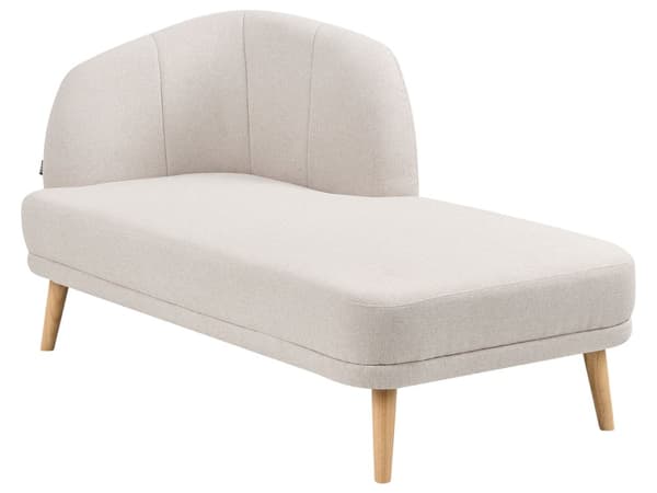 Chaiselong Beige Polyester Daybed med Ryglæn Gæsteseng Multifunktionel Chaise Venstrevendt Sofa Moderne til Stuen