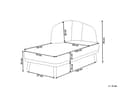 Miniatyrbillede 3 af 8: Chaiselong Gyldenbrun Polyester Daybed med Ryglæn Gæsteseng Multifunktionel Chaise Højrevendt Sofa Moderne til Stuen