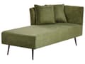 Miniatyrbillede 4 af 11: Chaiselong Grøn Polyester Daybed med Ryglæn Gæsteseng Multifunktionel Chaise Højrevendt Sofa Moderne til Stuen