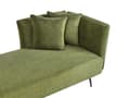 Miniatyrbillede 7 af 11: Chaiselong Grøn Polyester Daybed med Ryglæn Gæsteseng Multifunktionel Chaise Højrevendt Sofa Moderne til Stuen