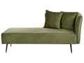 Miniatyrbillede 1 af 11: Chaiselong Grøn Polyester Daybed med Ryglæn Gæsteseng Multifunktionel Chaise Højrevendt Sofa Moderne til Stuen