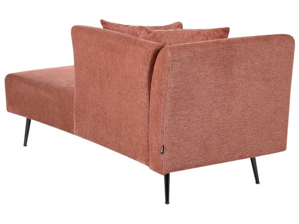 Chaiselong Rød Polyester Daybed med Ryglæn Gæsteseng Multifunktionel Chaise Venstrevendt Sofa Moderne til Stuen