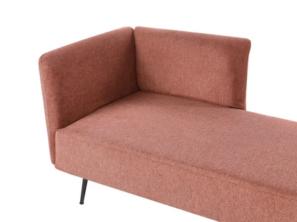 Chaiselong Rød Polyester Daybed med Ryglæn Gæsteseng Multifunktionel Chaise Venstrevendt Sofa Moderne til Stuen