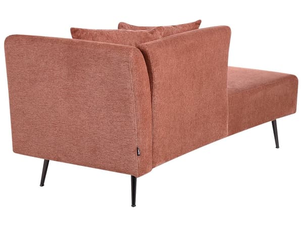 Chaiselong Rød Polyester Daybed med Ryglæn Gæsteseng Multifunktionel Chaise Højrevendt Sofa Moderne til Stuen