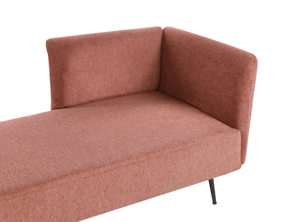 Chaiselong Rød Polyester Daybed med Ryglæn Gæsteseng Multifunktionel Chaise Højrevendt Sofa Moderne til Stuen