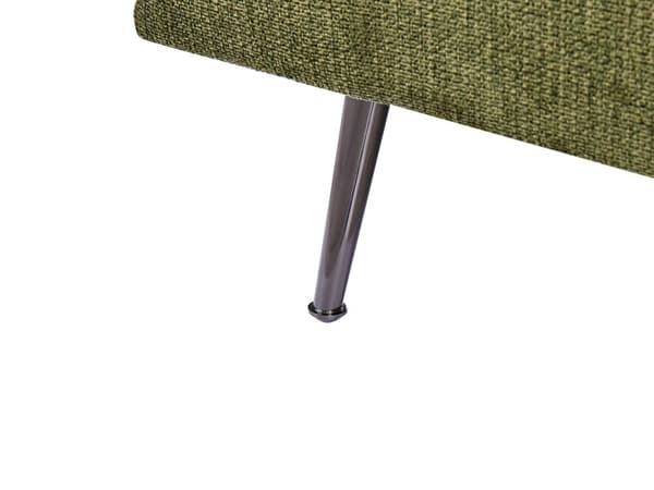 Chaiselong Grøn Polyester Daybed med Ryglæn Gæsteseng Multifunktionel Chaise Venstrevendt Sofa Moderne til Stuen