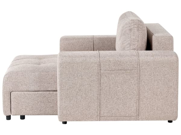 Chaiselong Brun Polyester Daybed med Ryglæn Gæsteseng Multifunktionel Chaise med Opbevaring Sofa Moderne til Stuen