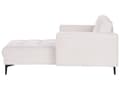 Miniatyrbild 6 av 10: Schäslong Off-White Polyester Tyg Klädsel Lutande Ryggstöd 3 Lägen