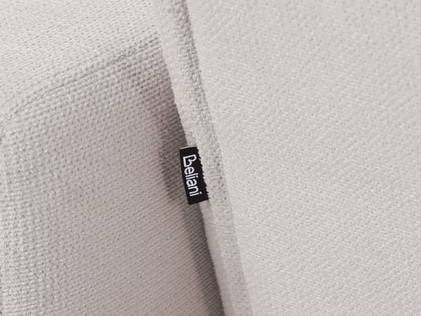 Schäslong Off-White Polyester Tyg Klädsel Lutande Ryggstöd 3 Lägen