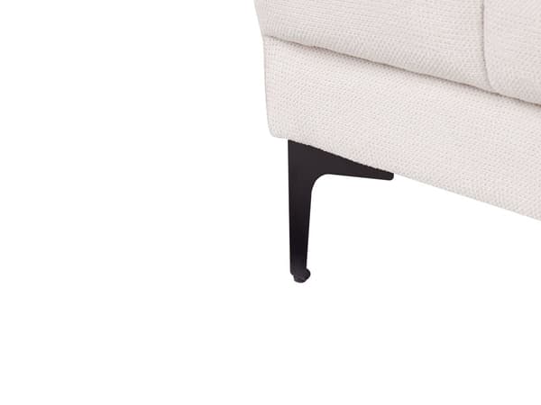 Schäslong Off-White Polyester Tyg Klädsel Lutande Ryggstöd 3 Lägen