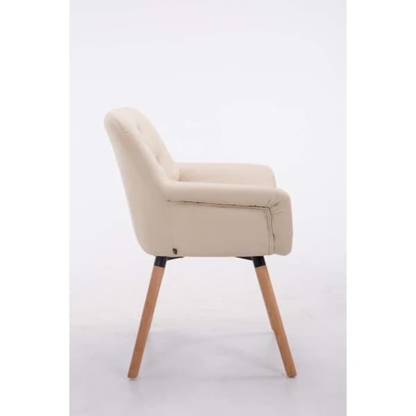 Besöksstol - CLP - Cassidy - Cream-Nature konstläder - Modern design - 1 sits