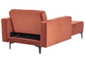 Miniatyrbillede 7 af 11: Chaiselong Rød Velour Daybed med Ryglæn Gæsteseng Multifunktionel Chaise med Splitback Sofa Moderne til Stuen