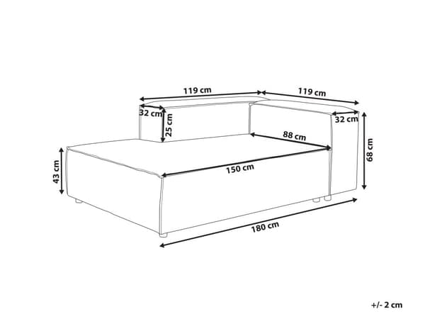 Chaiselong Grå Polyester Daybed med Ryglæn Gæsteseng Multifunktionel Chaise Højrevendt Sofa Moderne til Stuen