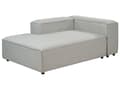 Miniatyrbillede 4 af 9: Chaiselong Grå Polyester Daybed med Ryglæn Gæsteseng Multifunktionel Chaise Højrevendt Sofa Moderne til Stuen