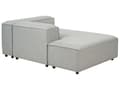 Miniatyrbillede 6 af 9: Chaiselong Grå Polyester Daybed med Ryglæn Gæsteseng Multifunktionel Chaise Højrevendt Sofa Moderne til Stuen