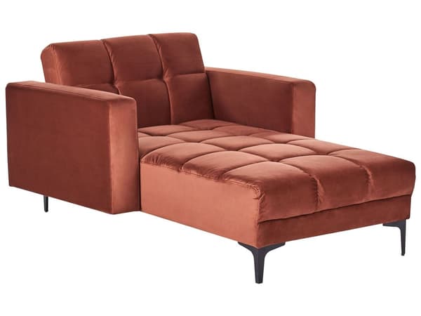 Schäslong Röd Polyester Tyg Klädsel Lutande Ryggstöd 3 Lägen