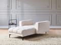 Miniatyrbillede 4 af 11: Chaiselong Hvid Boucle Daybed med Ryglæn Gæsteseng Multifunktionel Chaise med Splitback Sofa Moderne til Stuen