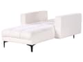 Miniatyrbillede 6 af 11: Chaiselong Hvid Boucle Daybed med Ryglæn Gæsteseng Multifunktionel Chaise med Splitback Sofa Moderne til Stuen