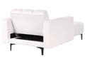 Miniatyrbillede 7 af 11: Chaiselong Hvid Boucle Daybed med Ryglæn Gæsteseng Multifunktionel Chaise med Splitback Sofa Moderne til Stuen