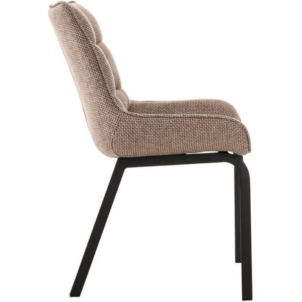 Matsalsstol - Saranda - Tyg - Jordbrun - Metall - Bekväm och Elegant