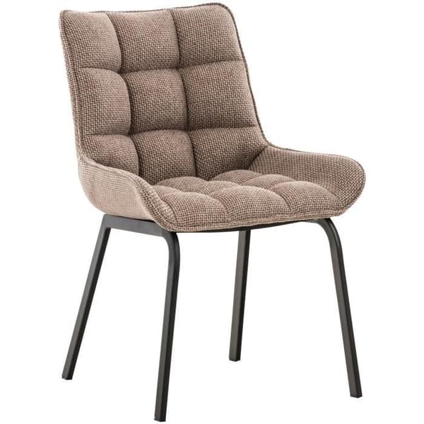 Matsalsstol - Saranda - Tyg - Jordbrun - Metall - Bekväm och Elegant