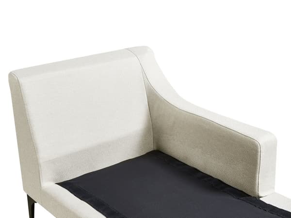 Chaiselong Lys Beige Polyester Daybed med Ryglæn Gæsteseng Multifunktionel Chaise Venstrevendt Sofa Moderne til Stuen