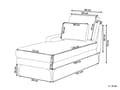Miniatyrbillede 3 af 11: Chaiselong Beige Boucle Daybed med Ryglæn Gæsteseng Multifunktionel Chaise Højrevendt Sofa Moderne til Stuen