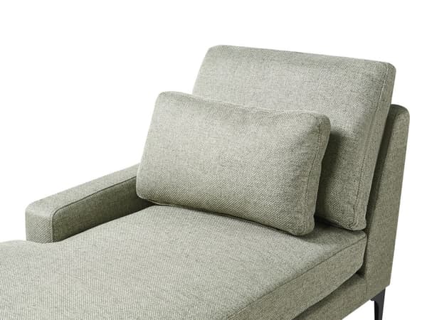 Chaiselong Grøn Polyester Daybed med Ryglæn Gæsteseng Multifunktionel Chaise Højrevendt Sofa Moderne til Stuen
