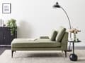 Miniatyrbillede 2 af 11: Chaiselong Grøn Polyester Daybed med Ryglæn Gæsteseng Multifunktionel Chaise Højrevendt Sofa Moderne til Stuen