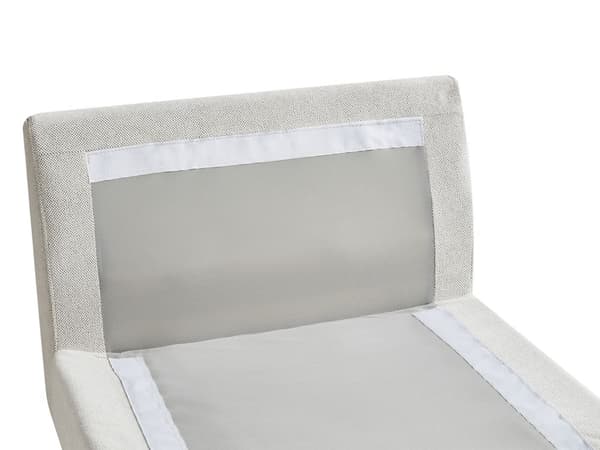 Chaiselong Off-White Polyester Polstret Armløs Stue Møbler Stilfuld Moderne